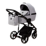 Детская универсальная коляска Adamex MOBI LUX TK-56 (2в1) Светло-серая ткань