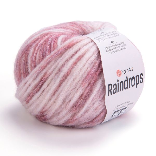 Пряжа YarnArt (ЯрнАрт) Raindrops / уп.10 мот. по 50 г, 115 м, 2905 пыльно-розовый меланж