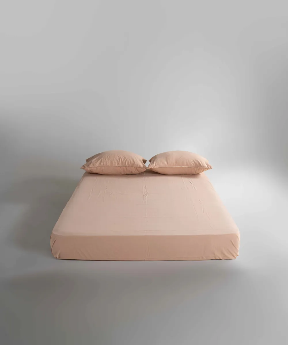 Lımasso КПБ 4 пр. Stonewashed Standart Akdeniz Bej пододеяльник 200*220, простынь 240*260, наволочки 50*70 2шт — фото 7