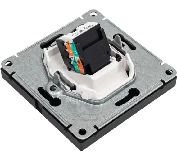 Розетка RJ45 Systeme Electric ARTGALLERY 5Е категория карбон 41065