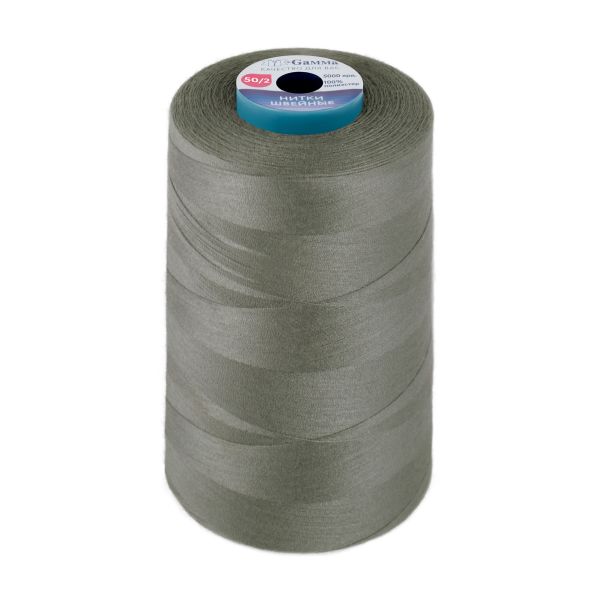 Нитки универсальные Gamma 50/2, 4570 м (5000 ярд) / 1 кат., 342 серый