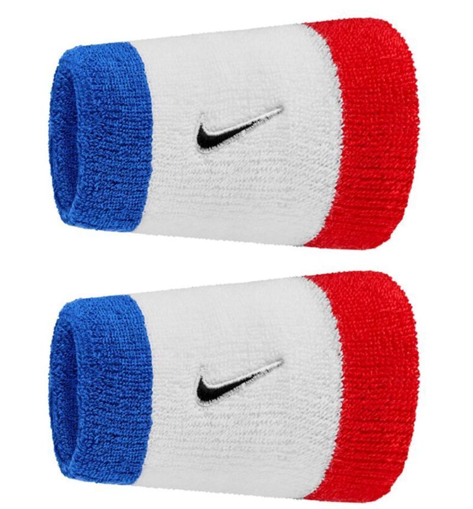 Напульсник теннисный Nike Swoosh Double-Wide 2P - game royal/university red/black