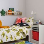 Комплект постельного белья IKEA BLAVINGAD (БЛОВИНГАД), Детский, Белый с рисунком, 150х200, 50х80 см