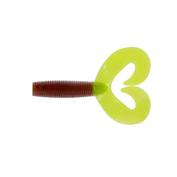 Твистер Helios Credo Double Tail 3,54"/9 см Rusty Gold & Lime 5шт. (HS-28-017)