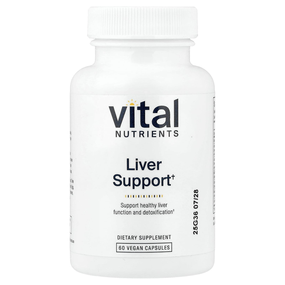 Vital Nutrients, добавка для поддержки печени, 60 веганских капсул