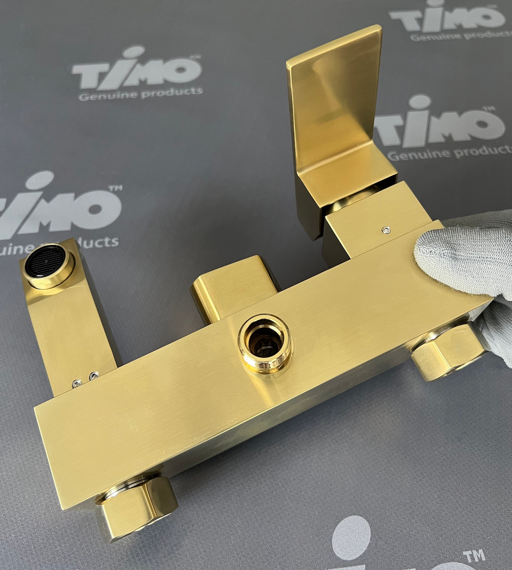 Timo SX-1030/17 Selene Душевая система для ванны, 215х215/72х82 мм, 1/1 режим, золото матовое