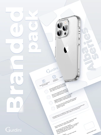 Чехол накладка iPhone 15 Pro Max 6.7" Gurdini Alba Series Protective Clear
