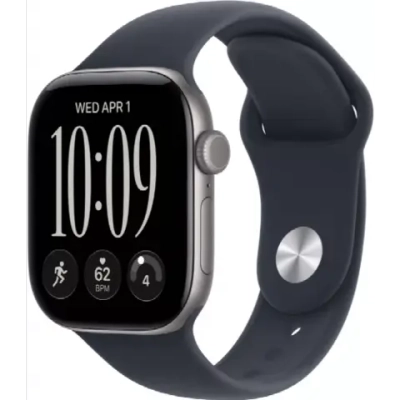 Apple Watch S12 42 mm Space Gray Aluminum Case | Navy Blue Sport Band, S/M