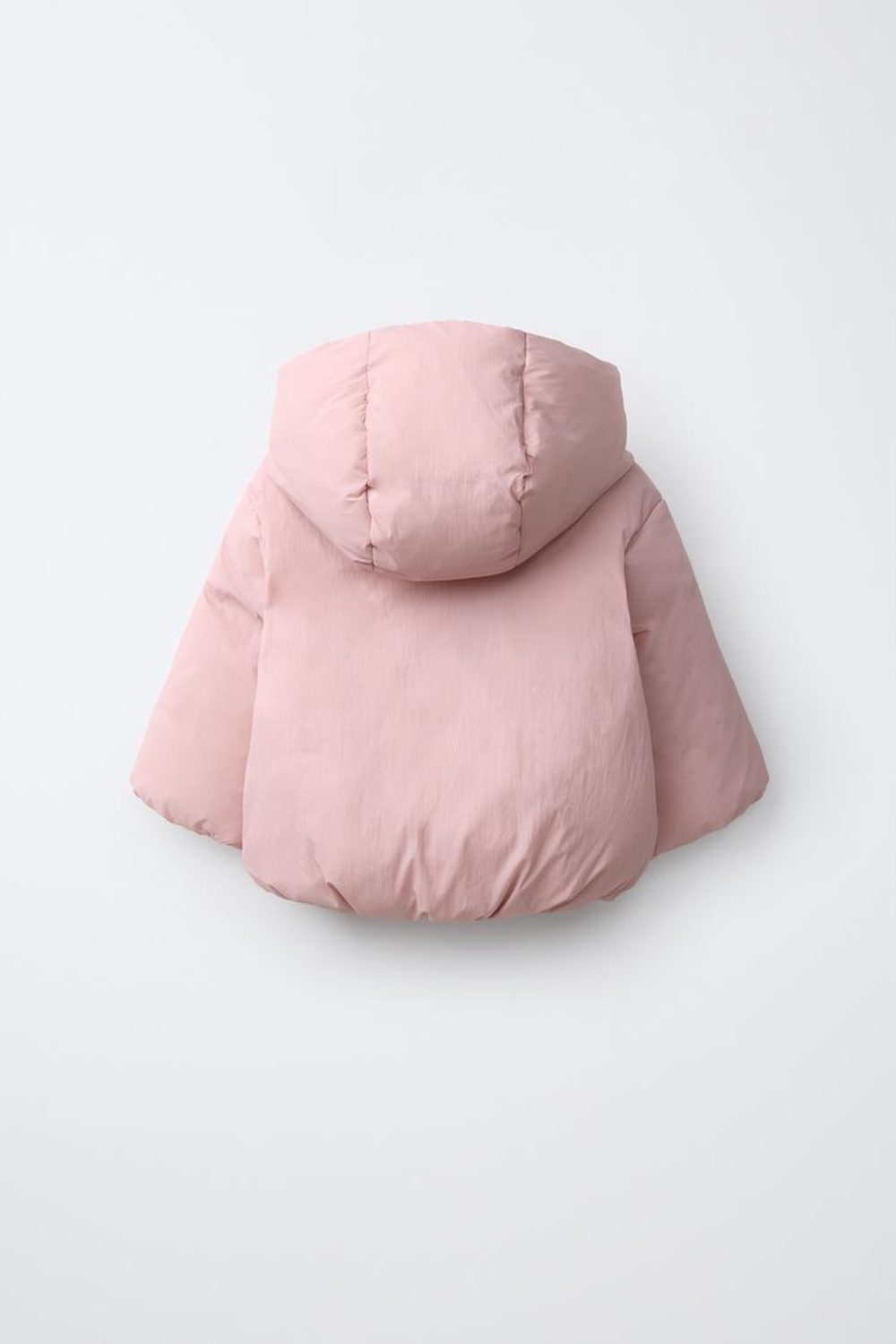 ZARA КУРТКА WATER REPELLENT ИЗ НЕЙЛОНА С БАНТИКАМИ, МЯГКИЙ РОЗОВЫЙ