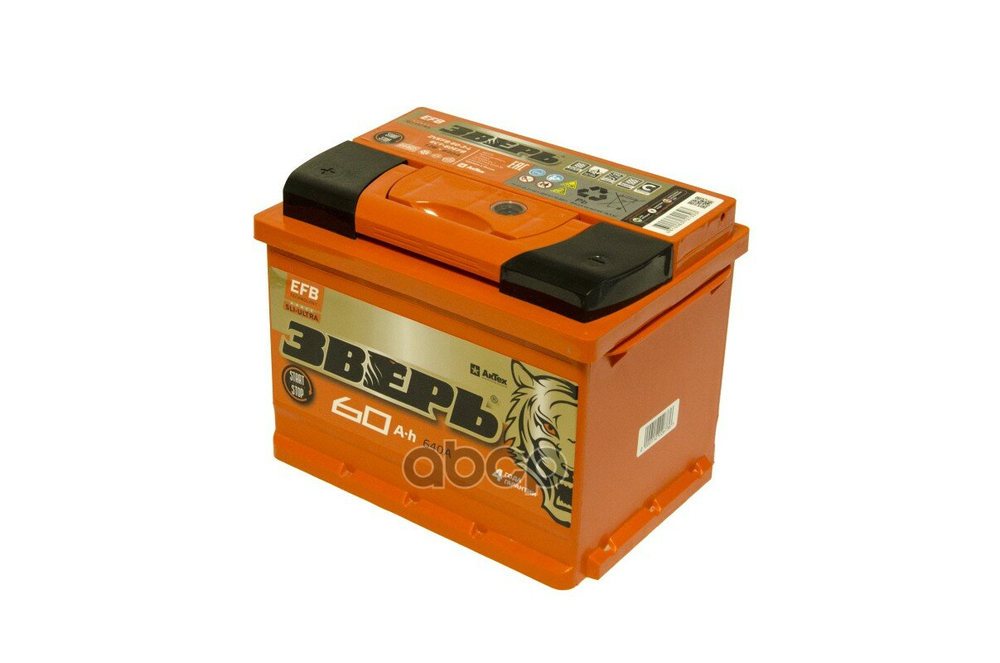 Аккумулятор ЗВЕРЬ EFB 60 А/ч прямой L+ 242x175x190 L2 EN 640 А