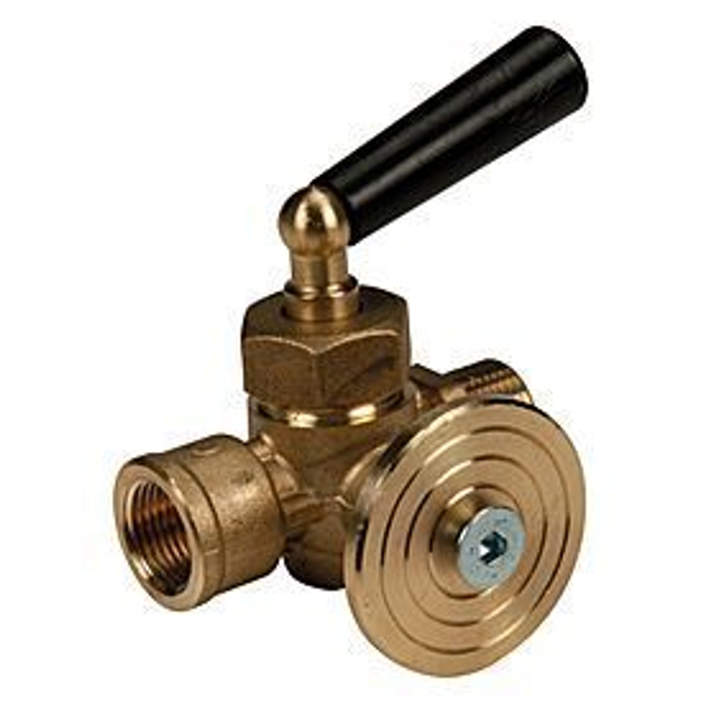 Трехходовой кран для манометра R228I, 1/2" НР-ВР, Giacomini