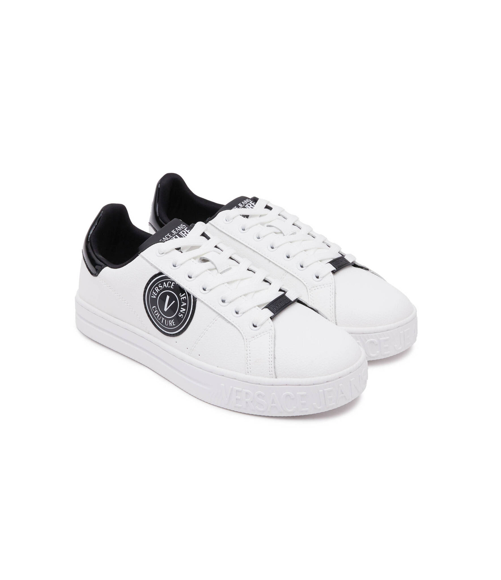 Кожаные кроссовки Versace Jeans Couture - белый(76YA3SK1ZPA59)