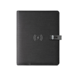 EMERGE A5 FOLDER. Папка А5 из 100% rPET 300D с беспроводным зарядным устройством