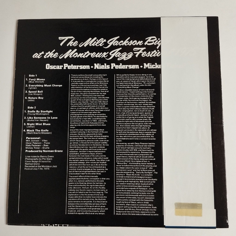 Винтажная виниловая пластинка LP The Milt Jackson Big 4 At The Montreux Jazz Festival 1975 (Japan 1975) (Obi)
