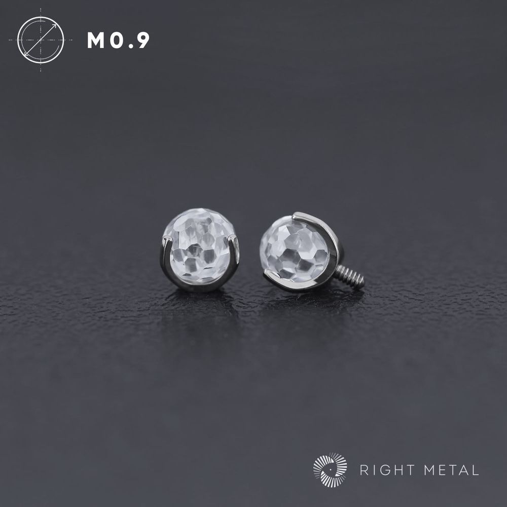 Ball 3-Prongs 4мм Faceted Crystal Ball 3-Prongs 4мм Faceted Crystal