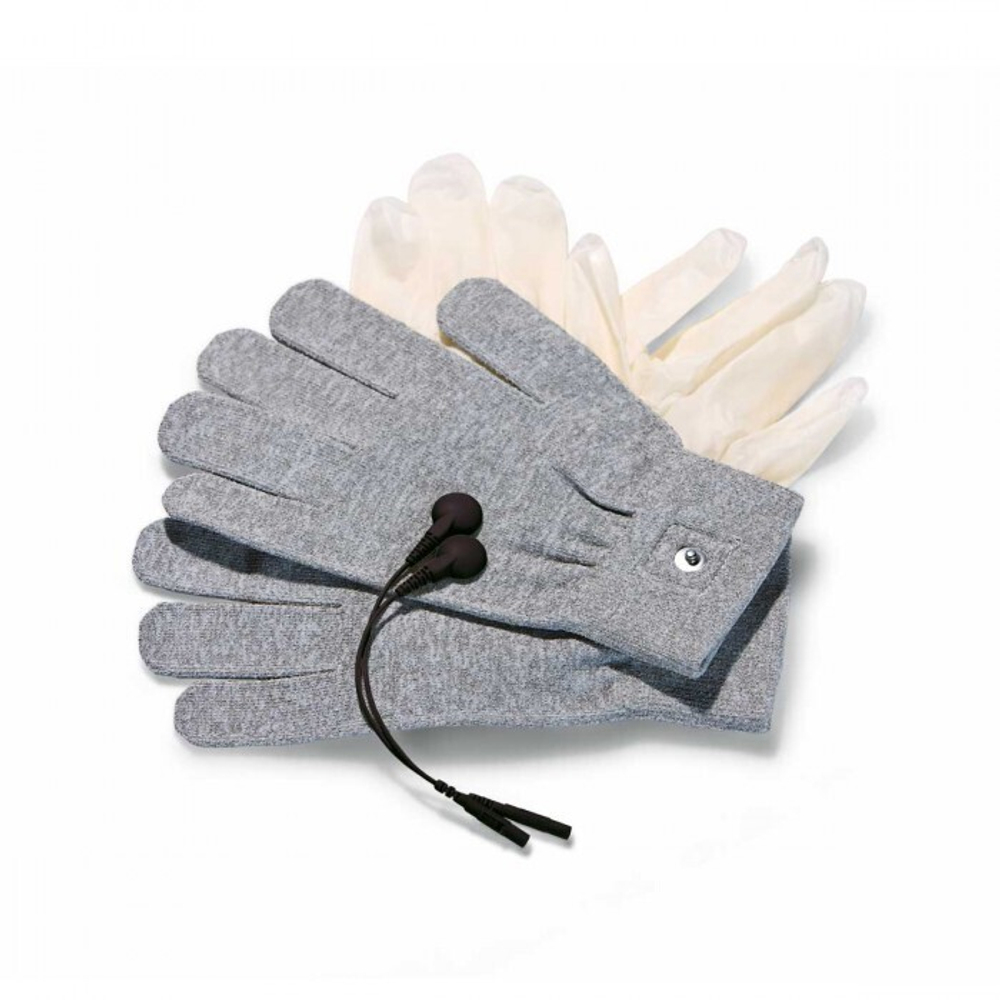 Перчатки для чувственного электромассажа Magic Gloves (Цвет: серый)