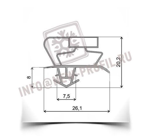 Уплотнитель для холодильника Gorenie RK4200W м.к. 610*490 мм по пазу (017 АНАЛОГ)
