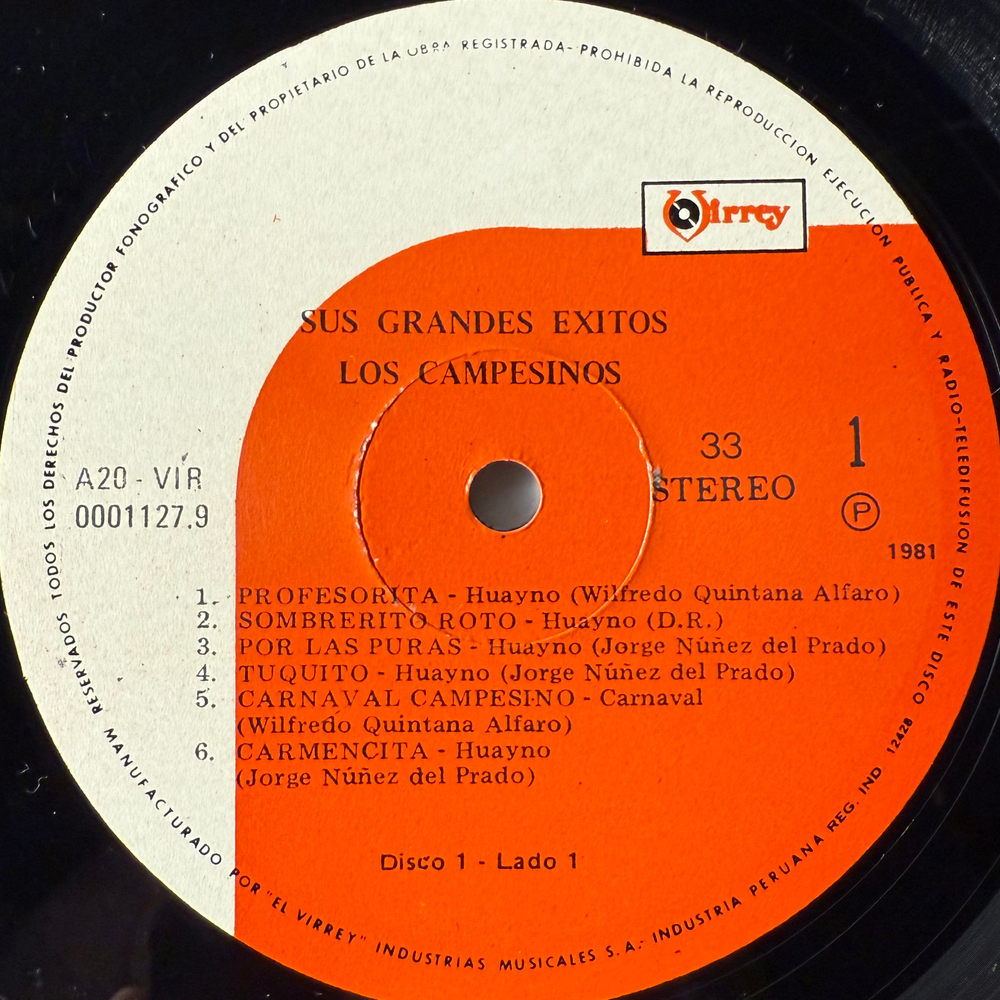 Los Campesinos ‎– Sus Grandes Éxitos 2LP (Перу 1981г.)