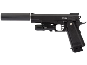 Пистолет пневматический Stalker SA5.1S Spring (Hi-Capa 5.1) +ПБС +ЛЦУ (SA-3307151S)