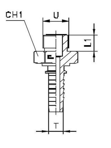 Фитинг DN 20 ORFS (Ш) 1.7/16