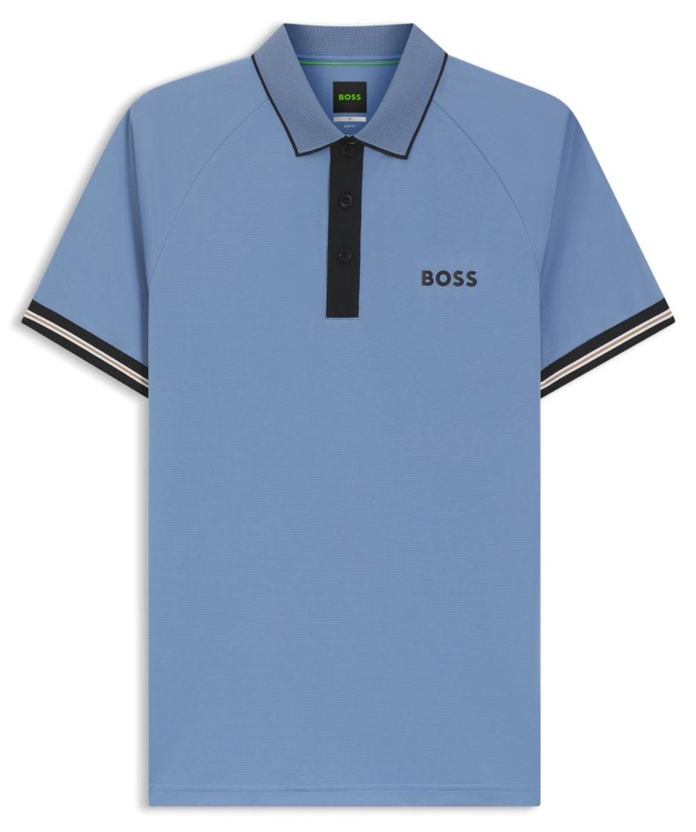 Мужское теннисное поло BOSS TOC Serve Polo - light/pastel blue