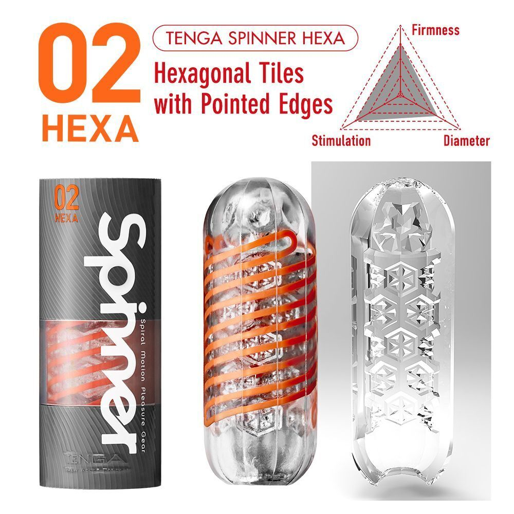 Мастурбатор SPINNER Hexa (Цвет: оранжевый)