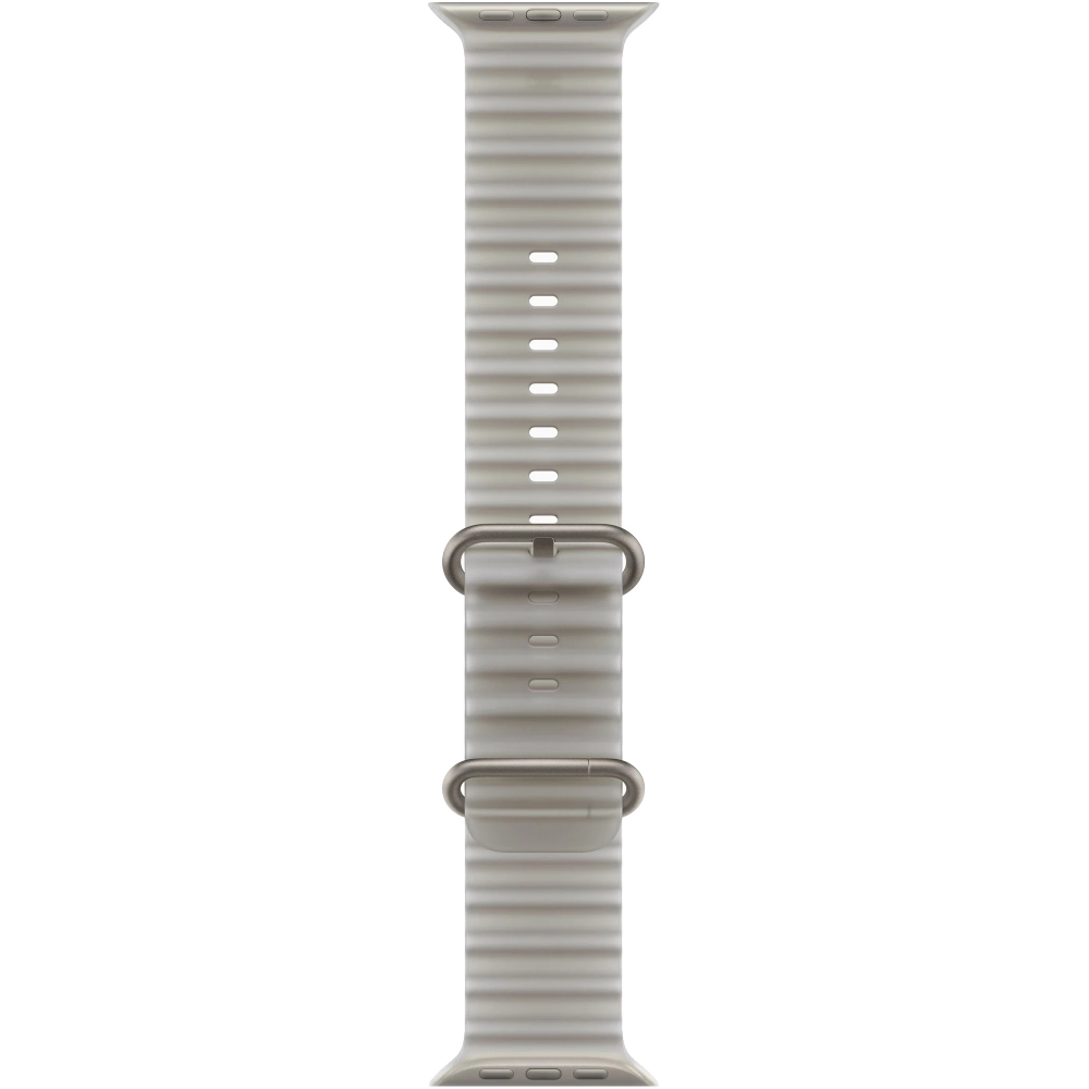 Apple Watch Ultra 4, 49 мм, титан светлого цвета, ремешок Ocean цвета «полупрозрачный серый» (2026)