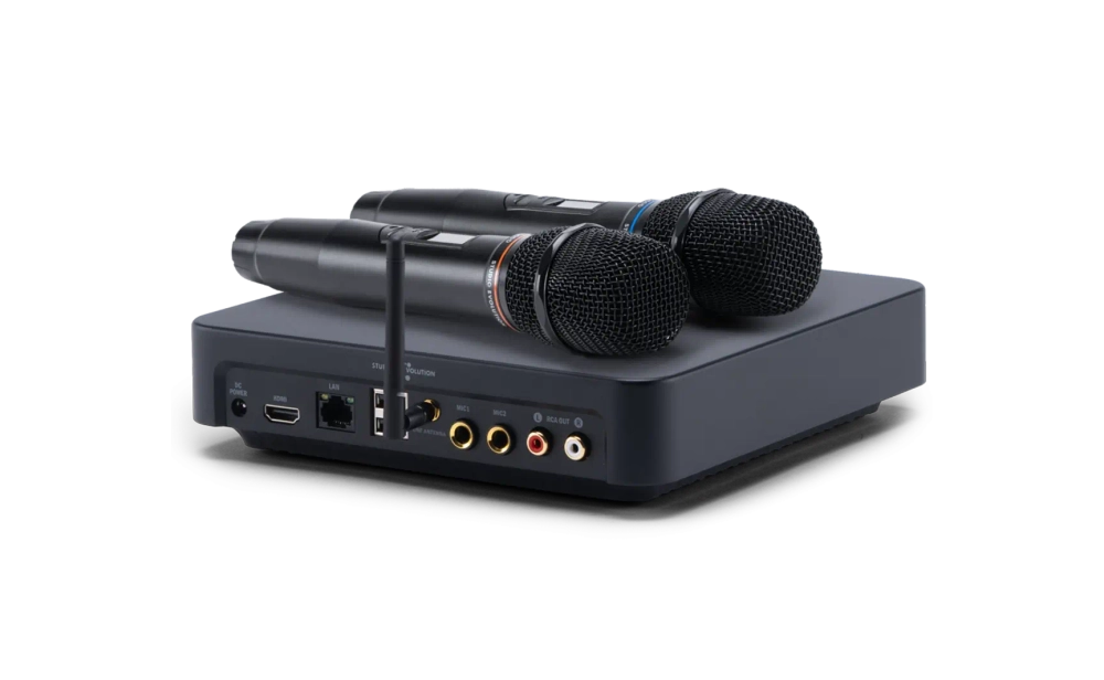 Караоке система Evobox Classic с микрофонами + Акустическая система EvoSound Bar