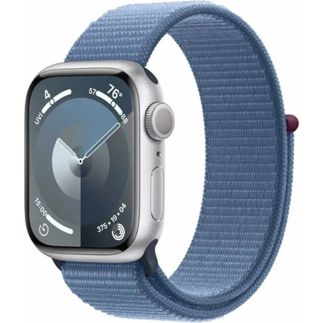 Умные часы Apple Watch Series 9 41 мм Aluminium Case GPS, Silver/Winter Blue Sport L