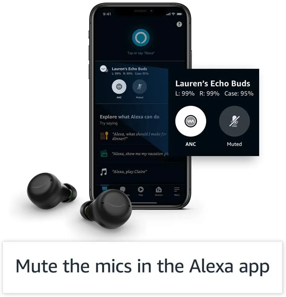 Беспроводные наушники с ANS Amazon Echo Buds (2-ое поколение) с голосовым помощником Alexa