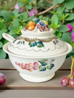Сахарница с ложкой из фаянса Виноградный сад