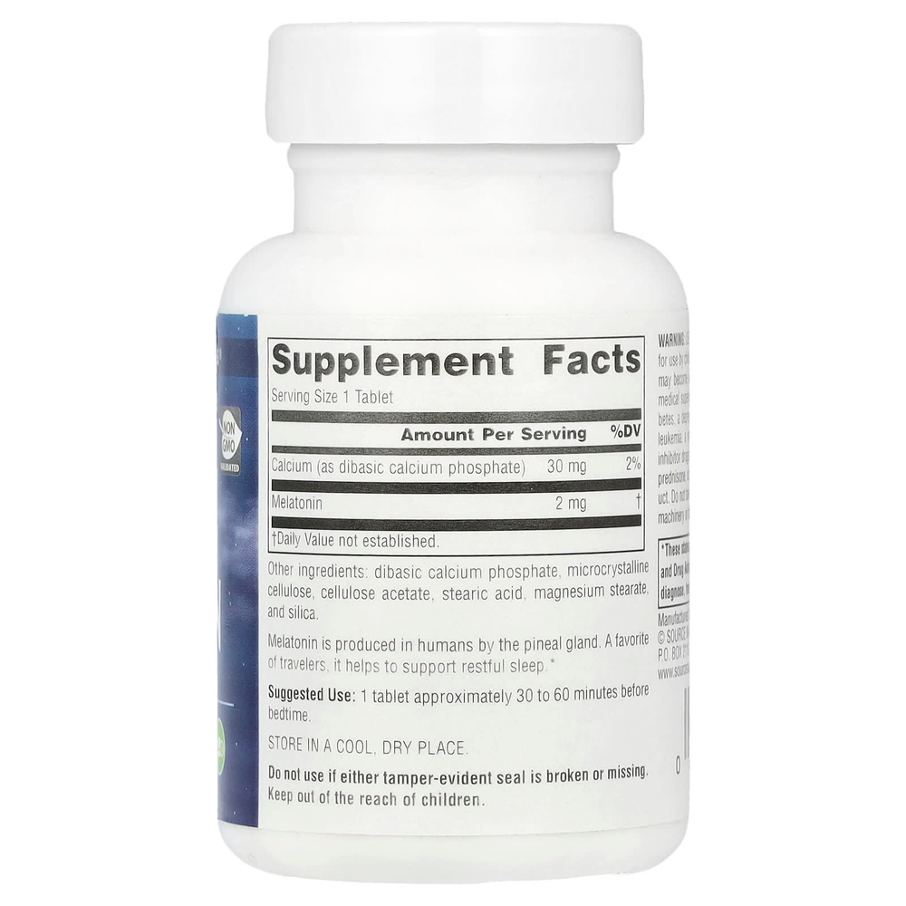 Source Naturals, Sleep Science®, мелатонин, замедленное высвобождение, 2 мг, 60 таблеток