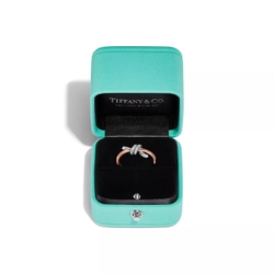 Кольцо из розового золота и платины с бриллиантами, Tiffany 💠 Knot