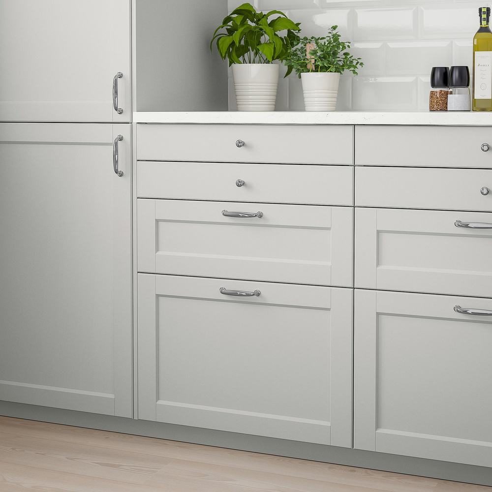 IKEA LERHYTTAN  (ИКЕА ЛЕРХЙТТАН)  -  Фасад ящика - светло-серый 40х10 см
