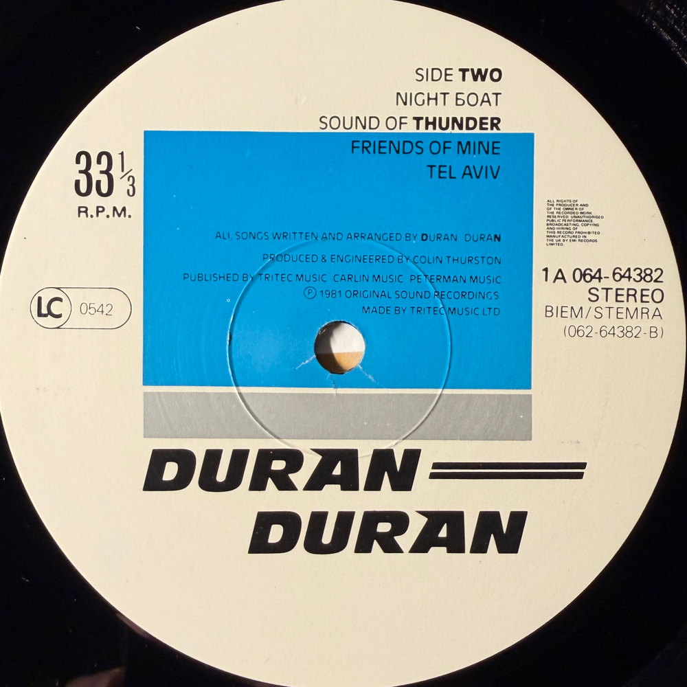 Duran Duran ‎– Duran Duran (Европа 1981г.) Т