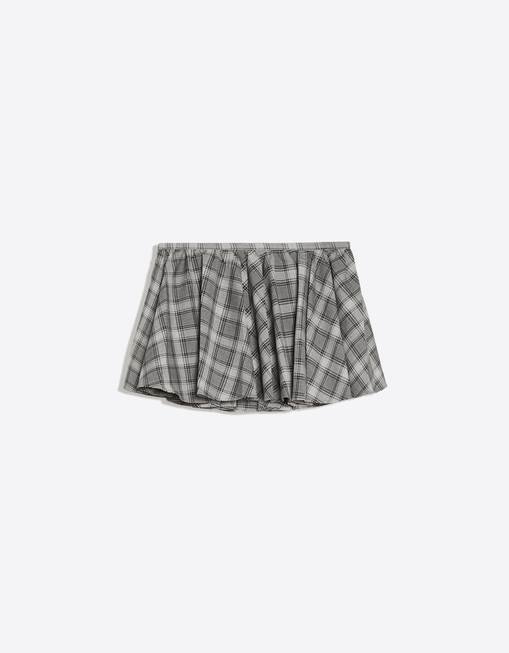 Женская мини-юбка А-силуэта в клетку - BERSHKA