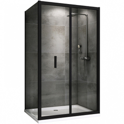 Душевой уголок Abber Sonnenstrand 120x100 AG07120B-S100B профиль Черный стекло прозрачное