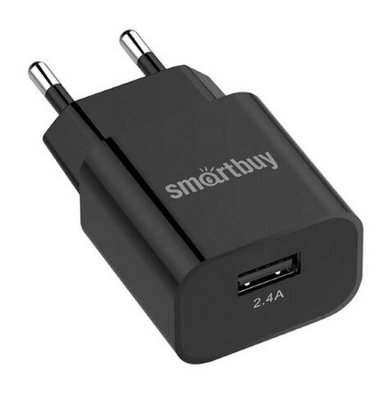 Сетевое ЗУ SmartBuy FLASH, 2.4А, 1 USB вход (черный)