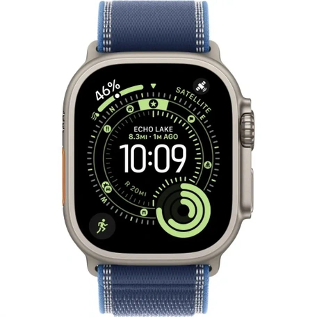 Умные часы Apple Watch Ultra 3 49 мм Natural Titanium Case with Blue/Bright Blue Trail Loop - S/M