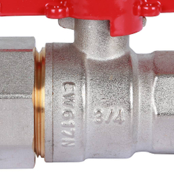 ROMMER Шаровой кран с американкой   3/4" ВН/НР, ручка бабочка