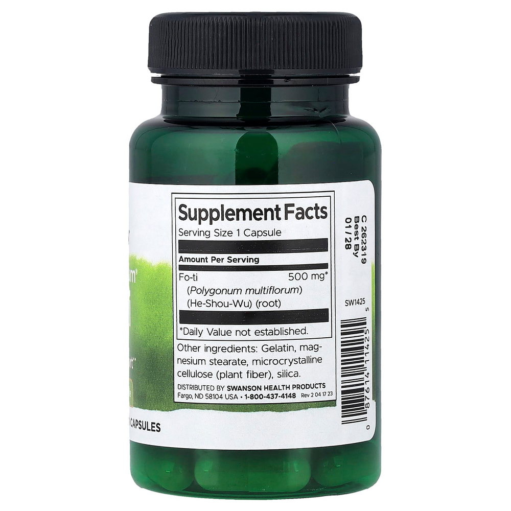 Swanson Vitamins, Full Spectrum®, горец многоцветковый, 500 мг, 60 капсул