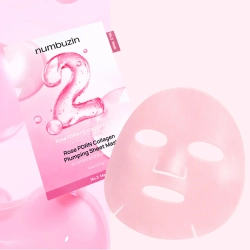 Numbuzin No.2 Rose PDRN Collagen Plumping Sheet Mask увлажняющая тканевая маска с ПДРН и коллагеном