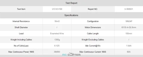 T-Motor U13 KV100