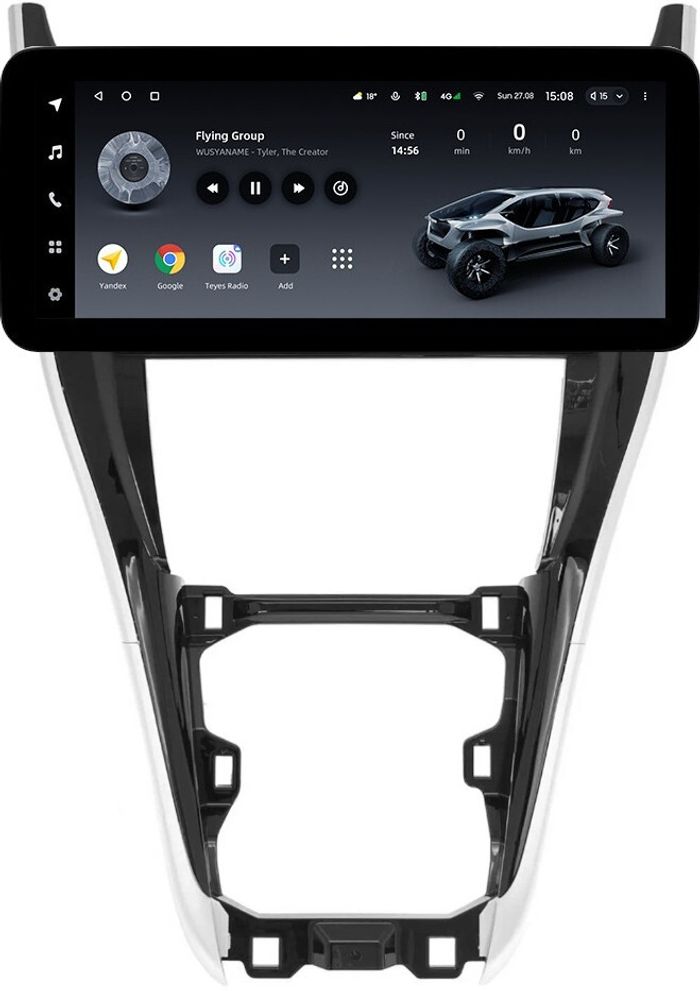 Магнитола для Toyota Harrier 3 2013-2017 (большая рамка) - Teyes LUX ONE ROUND монитор 12.3" 2K QLED на Android 10, Быстрая, CarPlay, 4G SIM-слот