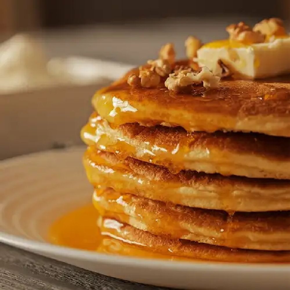 Панкейки с кленовым сиропом и грецким орехом (Maple Walnut Pancakes)