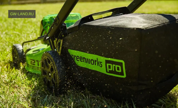 Как выбрать газонокосилку Greenworks для участка 5-10 соток