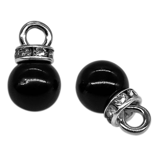 Пуговицы на ножке 12L=8 мм, (black (черный)), GE18, 36 шт