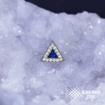 Shine Triangle Blue Corundum & Crystal-