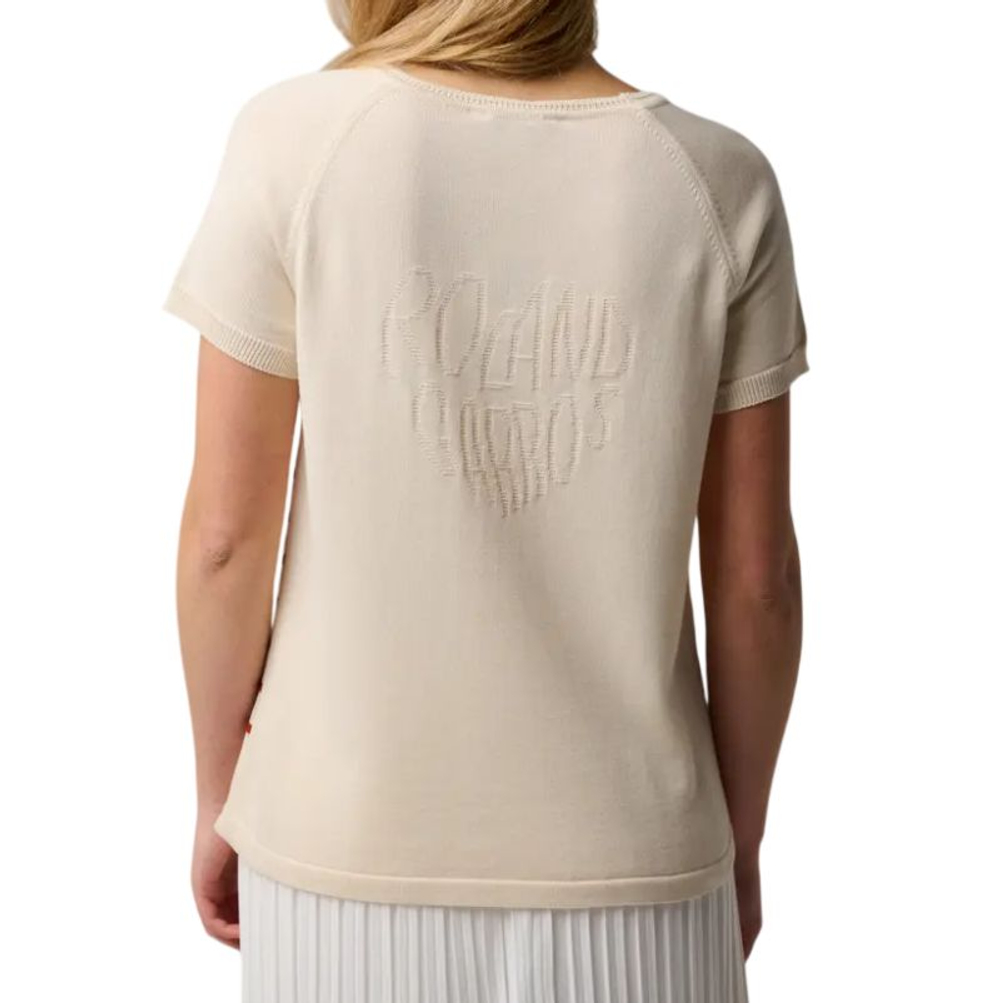 Женская теннисная футболка Roland Garros Heritage Lines - white/clay