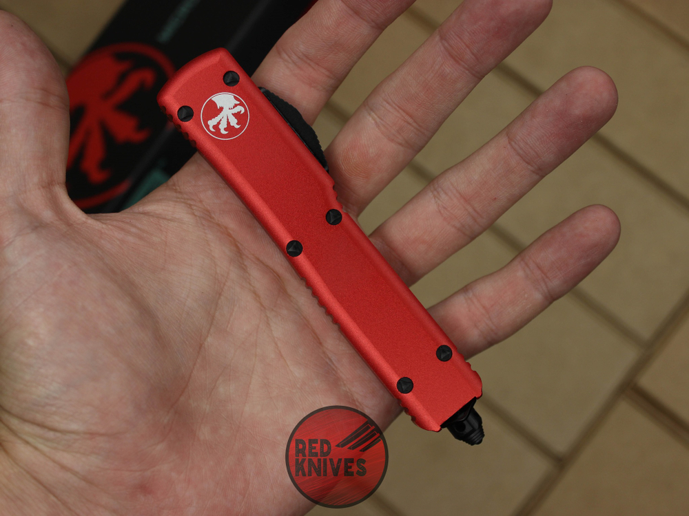 Нож Microtech Ultratech T/E - красная рукоять, танто клинок сатин RK-354